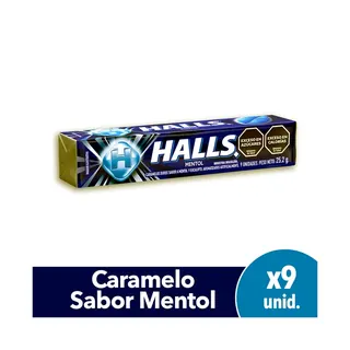 Caramelos Halls Mentol 9 unidades