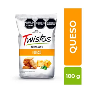 Mini Tostadas Twistos Queso 100 g