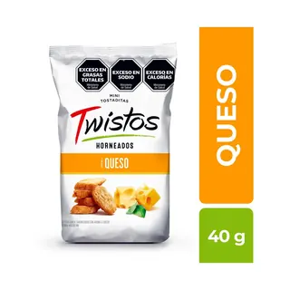 Mini Tostadas Twistos Queso 40 g