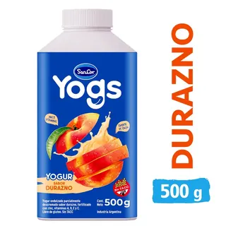Yogur Bebible Sancor Yogs Entero Durazno 500 g