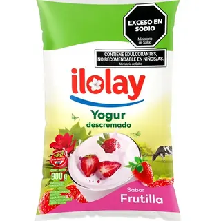Yogur Bebible Ilolay Descremado Frutilla en Sachet