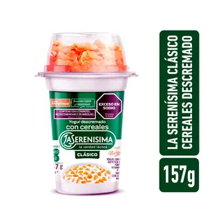 Yogur La Serenísima Clásico Batido Descremado con Cereales 157 g