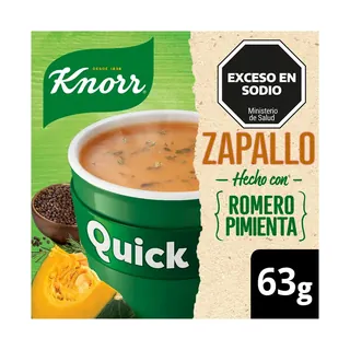 Sopa Instantánea Knorr Quick Zapallo y Romero 5 sobres 63 g