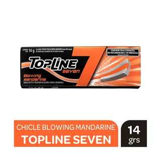 Chicle Topline Seven Mandarina Sin Azúcar 14 g