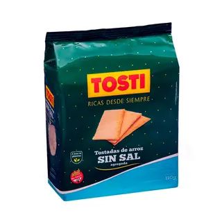 Tostadas de Arroz Tosti Sin Sal 110 g