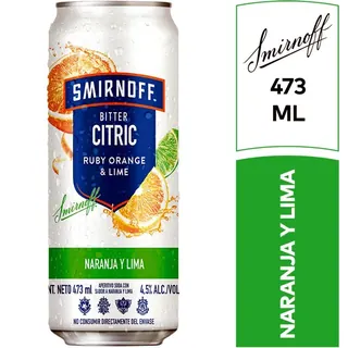 Aperitivo Smirnoff Ice Naranja y Lima Lata 473 ml