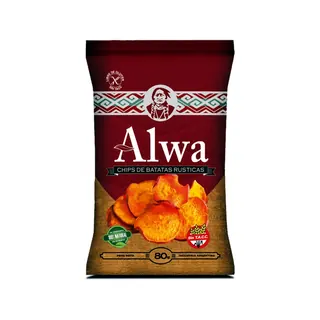 Chips de Batata Alwa Rústicas 80 g