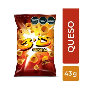 Tubitos 3D Mega Queso 43 g