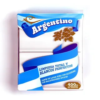 Jabón en Pan para la Ropa Argentino Blanco 2 u. x 200 g
