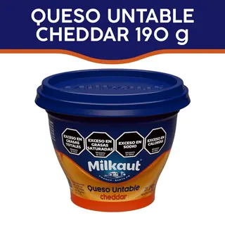 Queso Untable Milkaut Cheddar 190 g