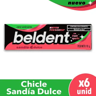 Chicle Beldent Sandía Dulce 6 u