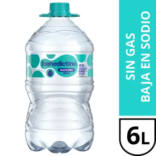Agua Mineral Benedictino Sin Gas Bajo Sodio 6 L