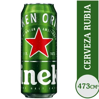 Cerveza Rubia Heineken Lata 473 ml