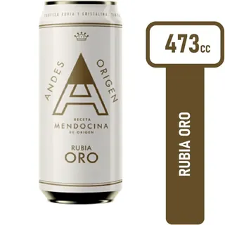 Cerveza Andes Origen Oro Rubia Lata 473 ml