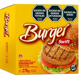 Hamburguesa Swift Burger con Soja x 4 Unidades