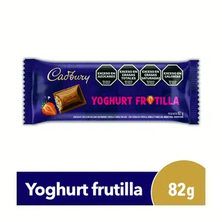 Chocolate Cadbury Frutilla Relleno de Yoghurt 82 g