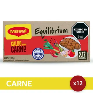 Caldo Maggi Menos Sodio Sabor Carne 12 Cubos