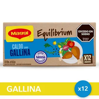 Caldo Maggi Menos Sodio Sabor Gallina 12 Cubos