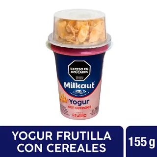 Yogur Milkaut Entero Frutilla con Cereales 155 g
