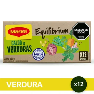 Caldo Maggi Menos Sodio Sabor Verdura 12 Cubos