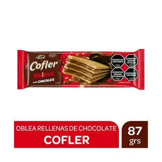 Obleas Cofler Rellenas de Chocolate 87 g