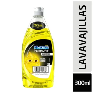Detergente Magistral Platinum Limón Amarillo 300 ml