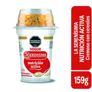 Yogur La Serenísima Nutrición Activa Entero Cremoso con Cereales 159 g