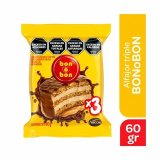Alfajor Triple Bon o Bon Chocolate 60 g