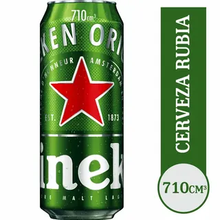 Cerveza Rubia Heineken Latón 710 ml