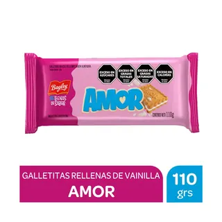 Galletitas Amor Rellenas de Vainilla 110 g