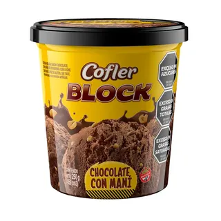 Helado Cofler Block Chocolate con Maní 250 g