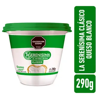 Queso Blanco Untable La Serenísima Clásico Light 290 g