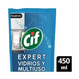 Limpiador de Vidrios y Multiuso Cif Expert Doypack 450 ml