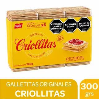 Galletitas Criollitas Original 100 g x 3 unidades