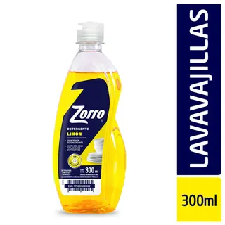 Detergente Zorro Original Limón 300 ml