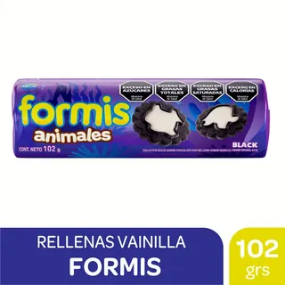 Galletitas Formis Chocolate Rellenas de Vainilla 102 g