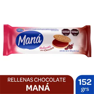 Galletitas Maná Vainilla Rellenas de Chocolate 152 g