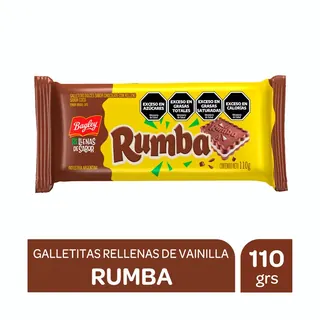 Galletitas Rumba Chocolate Rellenas de Coco 110 g