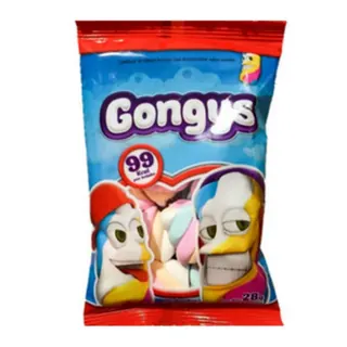 Malvaviscos Billiken Gongys Trenza Vainilla 28 g