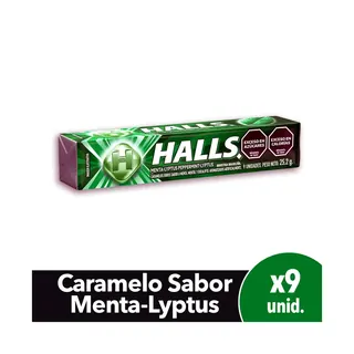 Pastillas Halls Menta Lyptus 9 u