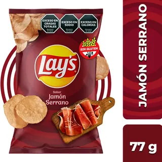 Papas Fritas Lays Sabor Jamón Serrano 77 g