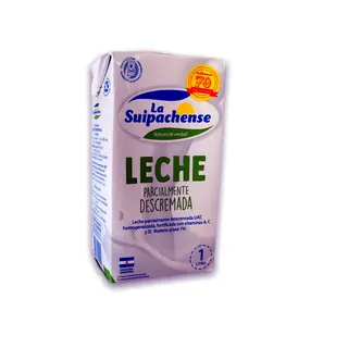 Leche Parcialmente Descremada La Suipachense 1 L