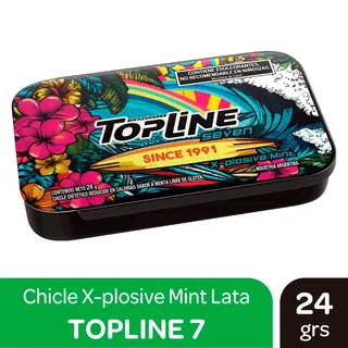 Chicle Topline Seven X-plosive Mint Lata 24 g