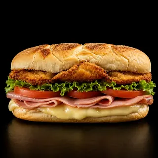 Sándwich de Milanesa de Pollo Lechuga y Tomate C / J&Q (~1 Kg)