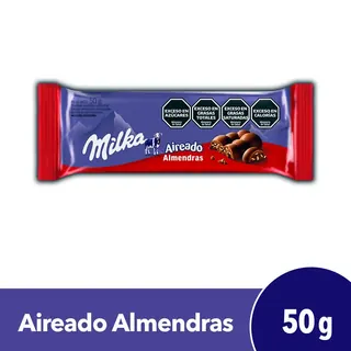 Chocolate Milka Aireado con Almendras 50 g