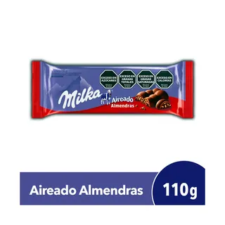 Chocolate Milka Aireado con Almendras 110 g