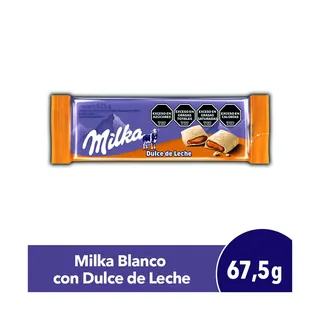 Chocolate Milka Blanco Relleno de Dulce de Leche 67,5 g
