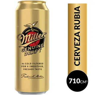 Cerveza Miller Rubia Lata 710 ml