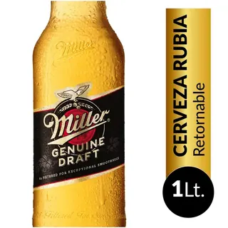 Cerveza Miller Rubia 1 L