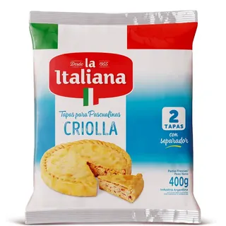 Tapas de Pascualina La Italiana Criolla 400 g